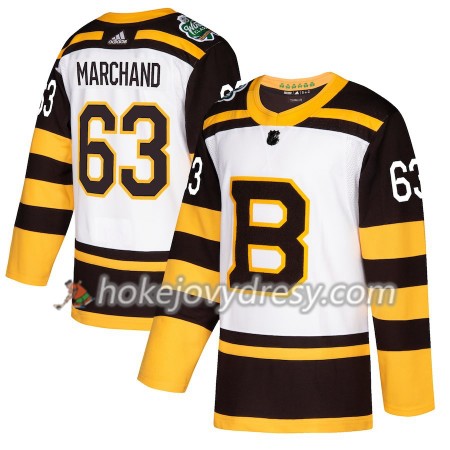 Pánské Hokejový Dres Boston Bruins Brad Marchand 63 2019 Winter Classic Adidas Bílá Authentic